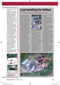 A Practical Boat Owner Article written by Keith Calton on smelting lead to add ballast to your boat